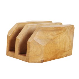 DnU Avenue Width Adjustable Vertical Laptop Stand for Desk, Laptop Holder to Dock MacBook, MacBook Pro and Other Laptops, Versatile Vertical Laptop Docking Solutions - Mango Wood