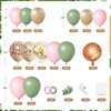 Jungle Safari Balloons Garland Arch Kit ，Animal Printed Pink Sage