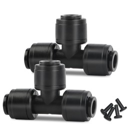Kalolary 30PCS Quick Connect 1/4" Drip Irrigation Tee Connectors with 4Pcs Plugs, Universal Tee Fitting for 1/4 Inch Irrigation Tubing, Leak Free Fittings for Drip Irrigation System