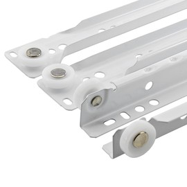 Mprofi MT® 2 pieces (1 pair) drawer runners, drawer runners, length: 250 mm, rails for drawers, pull-out rails, easy to install, drawer rail system, partial extension, steel, white, VB250/2