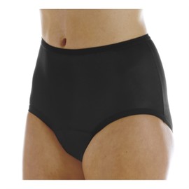 3-Pack Women's Nylon Regular Absorbency Incontinence Panties Black 3X (Fits Hip 49-51")