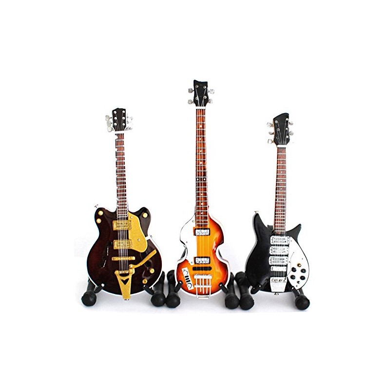 The Beatles Set of 3 Miniature Guitar Fab Four Super