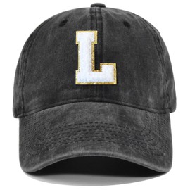 Initial Baseball Hat, Monogrammed Gifts for Women, Initial Gifts Birthday Gifts Wedding Gifts for Women Letter L