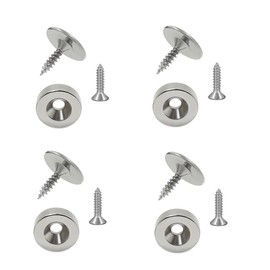 JEVLON 4Pack Magnetic Cabinet Latch Catch Closures, Cabinet Hardware Fittings Magnetic Door Catch for Kitchen Cupboard Closet Cabinet Door Drawer, Magnetic Latch Catch Closer for Furniture