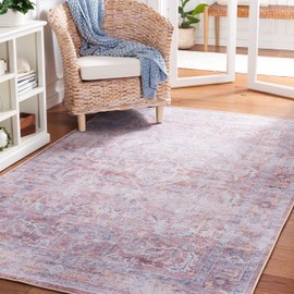 SAFAVIEH Tucson Collection Area Rug - 5' x 8', Rust & Beige, Persian Design, Non-Shedding Machine Washable & Slip Resistant Ideal for High Traffic Areas in Living Room, Bedroom (TSN185P)
