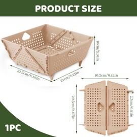 Collapsible Colanders and Strainers Plastic Collapsible Food Strainer for Kitchen Space Saving Collapsible Drain Basket Bowl for Pasta Fruit Vegetable Drainage Storage Dishwasher