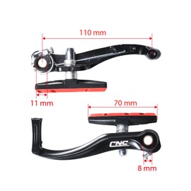 CNCLOL Bike V Brake, Bicycle V Brake for Front/Rear, 1 Pairs V Brake Caliper For Road Bike/Mountain Bike.