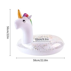 Inflatable Swimming Ring, Swimming Ring, Pool Water Toy, Inflatable Swimming Ring, Transparent Swimming Ring, Swimming Ring Tube for Summer Pool Party (Golden-70)