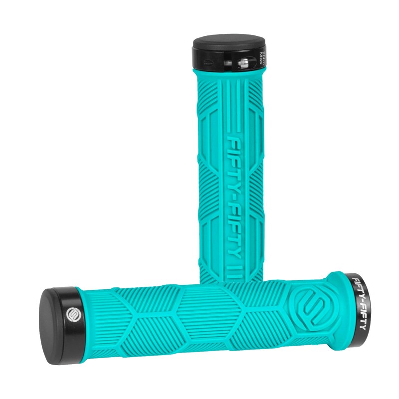 FIFTY-FIFTY Double Lock-On Mountain Bike Grips, Bicycle Handlebar Locking Grips,