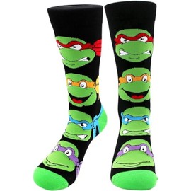 EZB Turtles Crew Socks | Gift Idea for Men & Women | Size 4-9 | Turtles