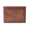 Fossil Wallet for Men Derrick, - 100% Leather Bifold brown