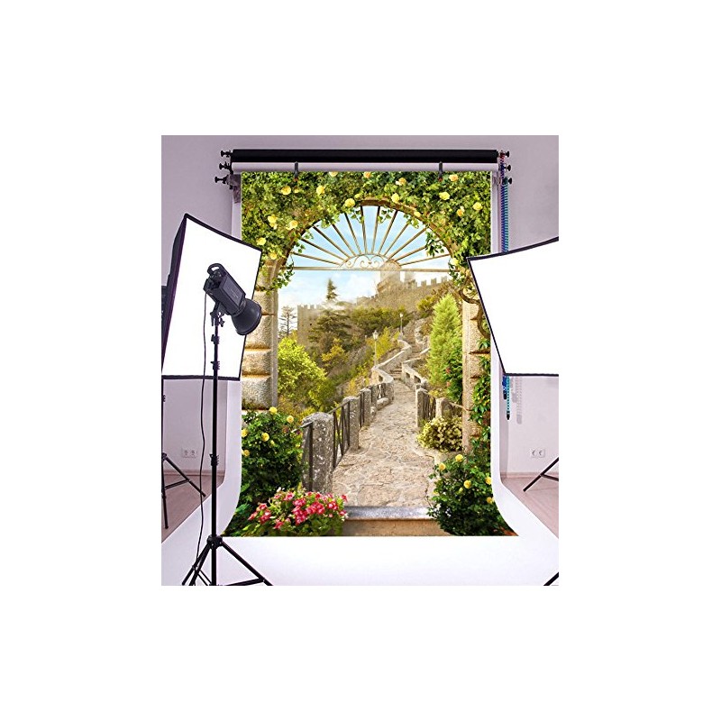 Leyiyi 5x7ft Photography Background Vintage Medieval Castle Wedding Backdrop Stone