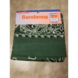 Unbranded 2 - Scotch Green Paisley Cotton Bandanas Scarf Handkerchief Hanky 22" x 22" New