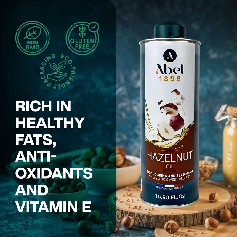 French Hazelnut Oil – 100% Pure & Cold-Pressed, Gourmet Nut