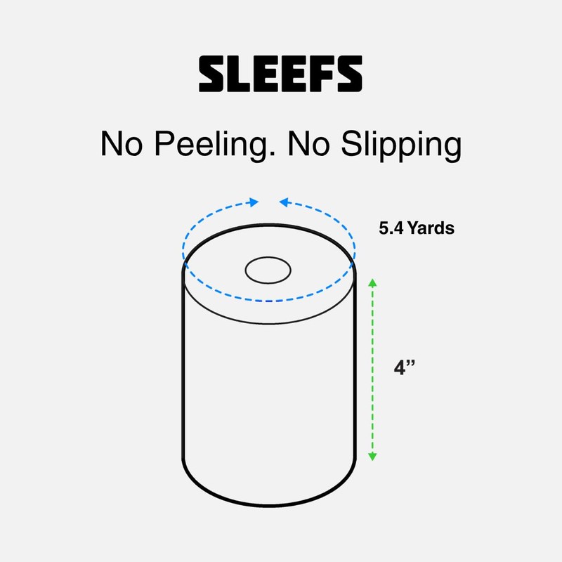 SLEEFS Black Turf Tape Football - Extra Wide Waterproof Sports