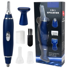 Suifaqi [2025 Upgraded] 3-in-1 Electric Ear Beard Nose Hair Trimmer with 3 Cutter Heads: Nose Hair Cutter, Eyebrow Cutter, Hair Style Cutter, Great Gift for Family or Friends