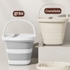 Foldable Bucket, 5L/10L, PP + TPR Material, White, Space-Saving, Foldable