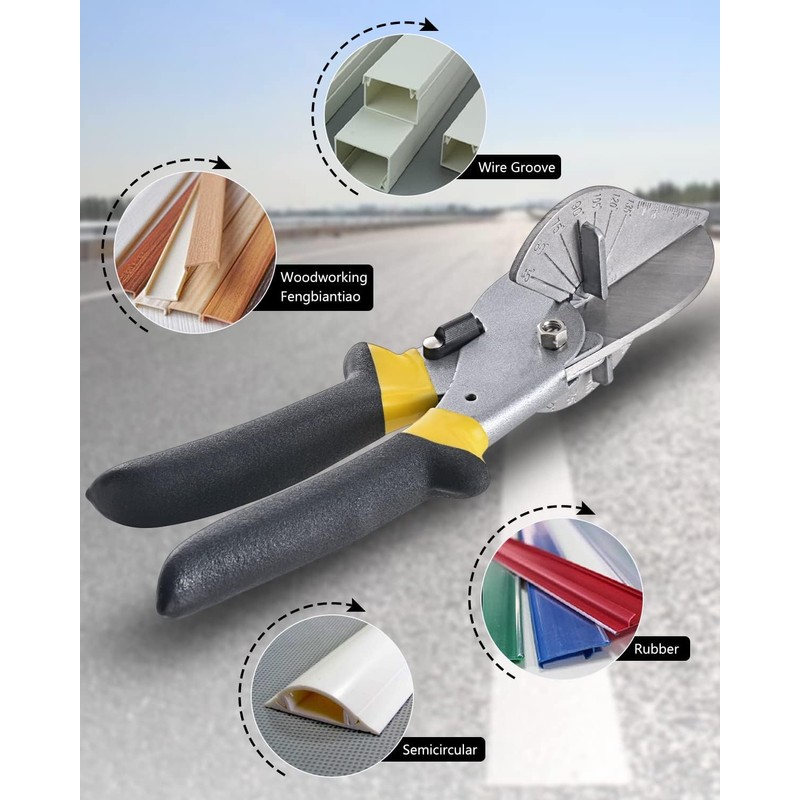 HOHXEN 45°-135° Angle Mitre Shear Cutter Multifunctional Scissors Quarter Round