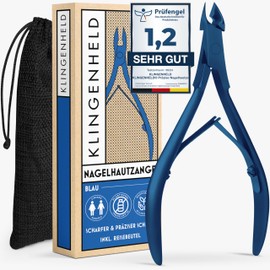 KLINGENHELD® Precise Cuticle Nippers – Very Smooth & Extra Sharp – Includes Cotton Travel Bag 100% Plastic-Free & Sustainable – Cuticle Scissors, Cuticle Cutter