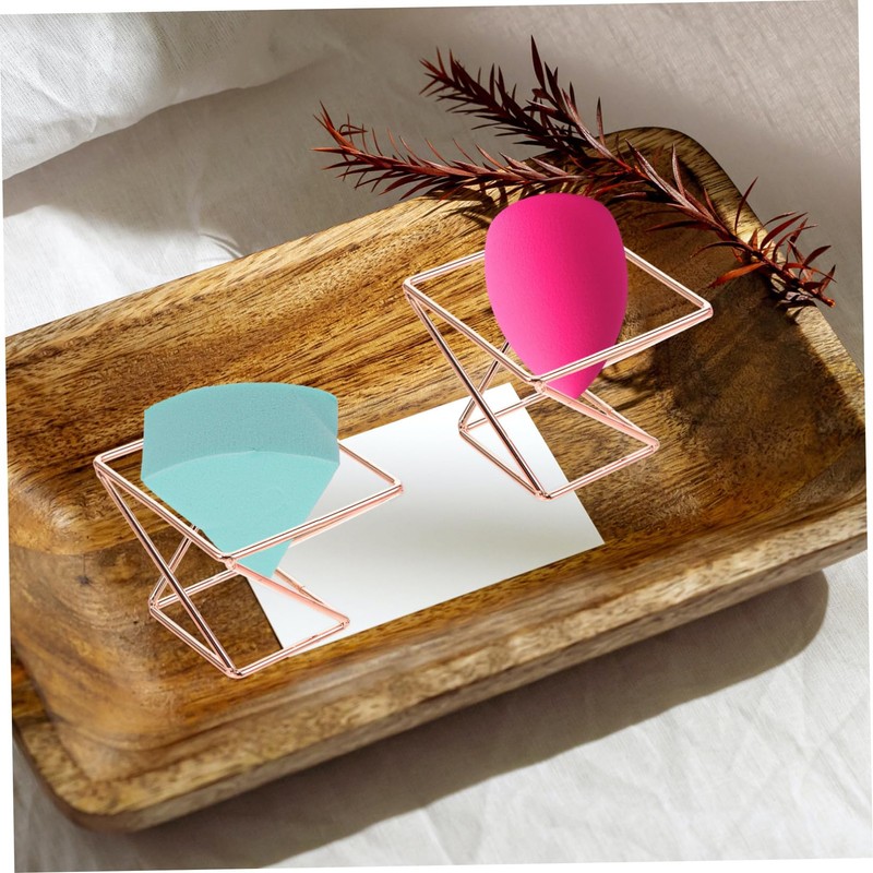 IWOWHERO 4pcs Makeup Sponge Holder Luxury Reusable Cosmetic Racks for