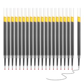 M&G Gel Pen Refills 0.5mm Needle Fine Point, 20 Pack Smooth Quick Dry Black Gel Ink Pen Replace Refills for Retractable Click Pen, Office Study Classroom Supplies, 4.3"