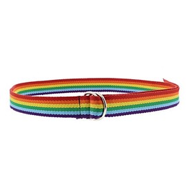 Zac's Alter Ego Rainbow Stripe Canvas Webbing Belt