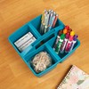 ECR4Kids 4-Compartment Medium Caddy, Storage Organizer, Contemporary, 6-Pack