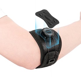 joingood Elbow Brace with Knob Quick Adjustment and Silicone Pressure Pad, Tennis Elbow Brace for Men Women, Golfers Elbow Brace for Tendonitis Bursitis, Breathable SBR Elbow Support Wrap, S
