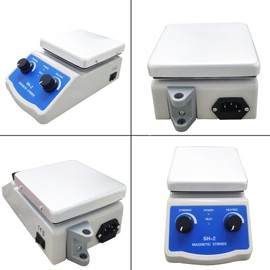 INTSUPERMAI Magnetic Stirrer 110V 180W Hot Plate SH-2 Hotplate Magnetic Stirrer 100-1600 RPM Max 300℃ Stir Plate 4.72×4.72 in 1000ml Stirring Capacity