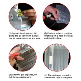 logei® Roll Packaging Protection Inflatable Bags Air Cushion Film Air Column Shockproof Film Bubble Film Packaging Material (20 cm x 20 m)