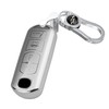 Funda de llavero de plata pulida con llavero resistente para