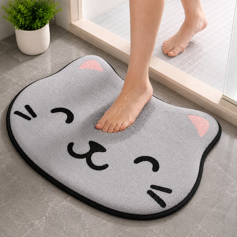 Bathroom Floor Mat for Toilet and Shower Room – Soft