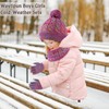 Waylipun Winter Hat Scarf Gloves Set for Girls Boys 3