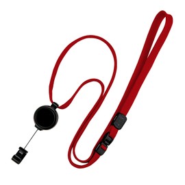 Open Industry NX-9P-RD Lanyard for Name Tags, Reel Type, Red