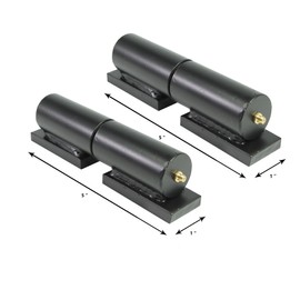 Bobco Metals Steel 5" Barrel Gate Hinges for Heavy Gates & Doors | Welding on Larger Iron or Steel Gates Up to 450 Pounds | Grease Zerk Fitting - Steels Barrels & Copper Pin - 1 Pair