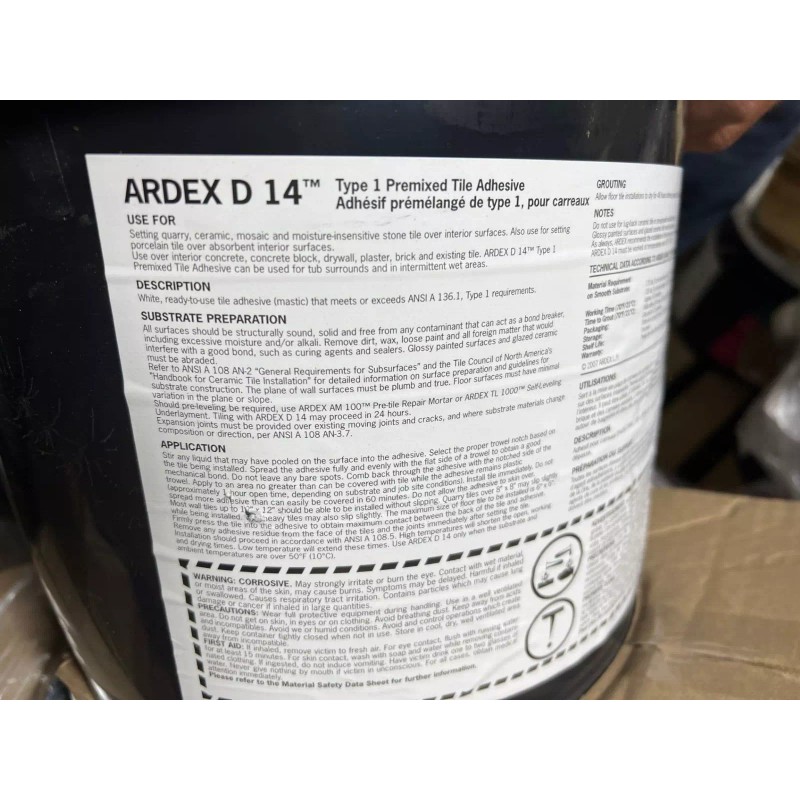 Ardex D14 Ardex Type 1 Premixed Tile Adhesive Mastic 3.5
