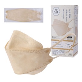 NISYO Color Mask, Genuine, High Grade, 3D Mask, Diamond Shape, 4-Layer Filter, JIS Standard, Certified by Japan Kaken Certified, Membership of the National Mask Industry Association, Extra Thick Rubber Prevents Ear Pain, Individually Packaged (30 Pieces,