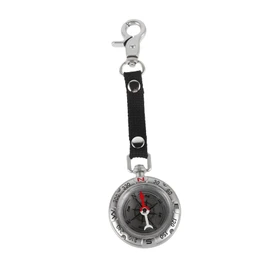Sosoport Camping Accessory Durable Keychain Compass Portable Hiking Compass for Direction Finding Zinc Alloy Design