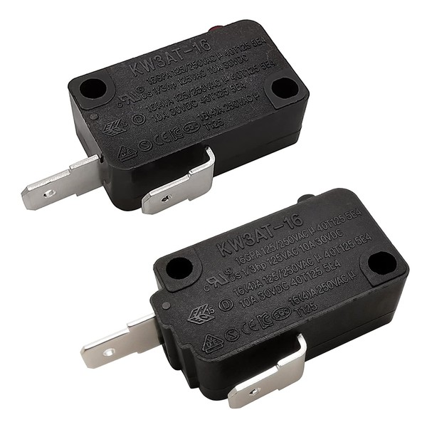 Microwave Oven Door Switch Replacement Part, 16A 125VAC, KW3AT-16 (Downward