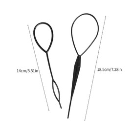 ZZLBZN Topsy Tail Hair Tool, 2pcs Hair Braiding Tool, Hair Looping Tool, Hair Pull Through Tool, Pony Tail Hair Tool for Women Girls