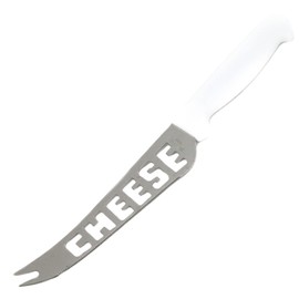 Chef Craft Classic Stainless Steel Blade Cheese Knife with Plastic Handle, 9.5 inch blade, White