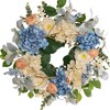 Quixem 22 Inch Hydrangea Wreath for Front Door Decor, UV