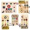 Joyreal Busy Board, Montessori Toys, Wooden Busy Board with LED