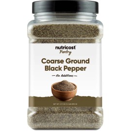 Nutricost Pantry Coarse Ground Black Pepper (1.3 Pounds) - No Additives, Vegan