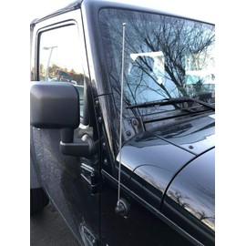 21" Stainless Chrome Antenna MAST - FITS : Jeep Wrangler 1987-2006
