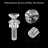 sourcing map M4 x 20mm Plastic Phillips Machine Screws with