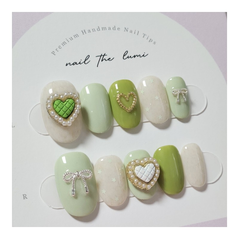 Pista Melt Handmade Nail Tips - Short Ballerina / 피스타