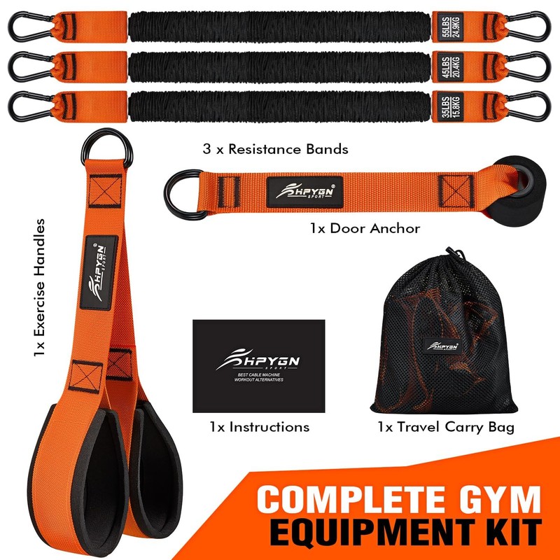 HPYGN Resistance Bands Training for Arms, Biceps, Triceps, Back, Abs,