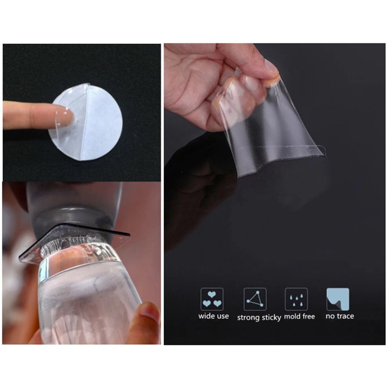 OYEAA 4 Double Sided Sticky Pads 3.15 Inches Round Adhesive