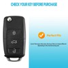 luwiscook Car Key Cover with Keychain Lanyard, 3 Buttons Smart